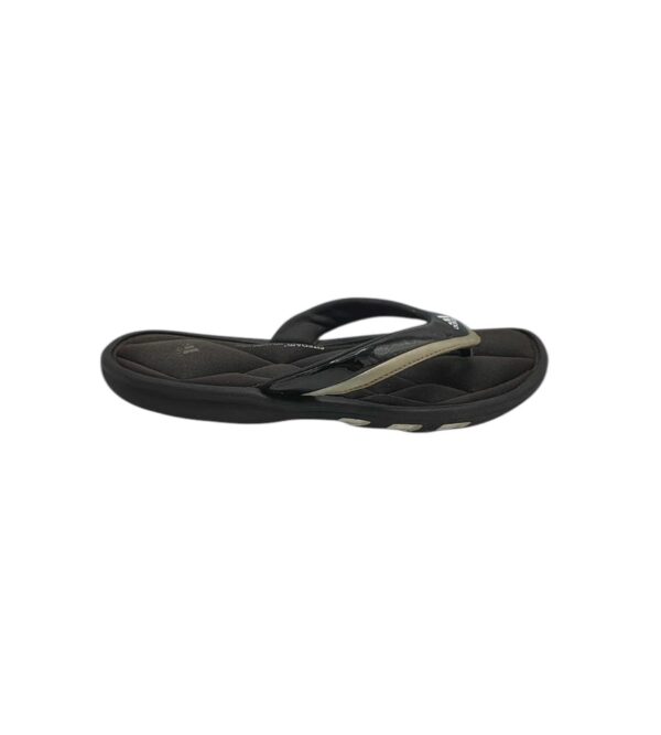 Slapi barbati Adidas 40, imitatie de piele, material textil, negru gri - imagine 1