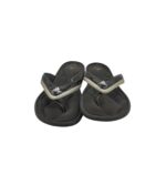 Slapi barbati Adidas 40, imitatie de piele, material textil, negru gri - imagine 3