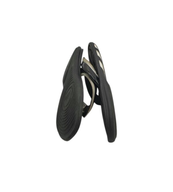 Slapi barbati Adidas 40, imitatie de piele, material textil, negru gri - imagine 4