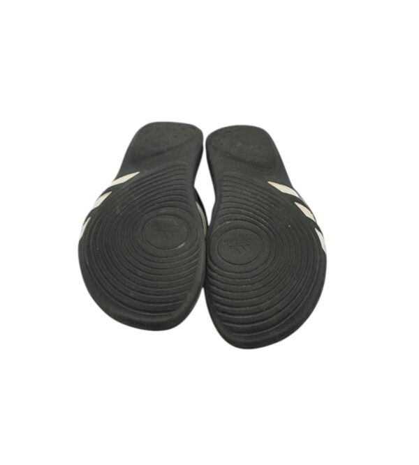 Slapi barbati Adidas 40, imitatie de piele, material textil, negru gri - imagine 5