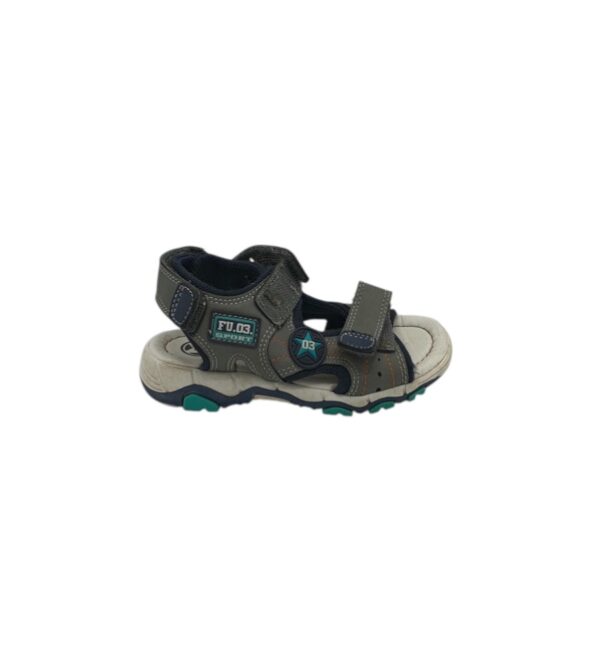 Sandale copii Sport 28, imitatie de piele, material textil, gri - imagine 1