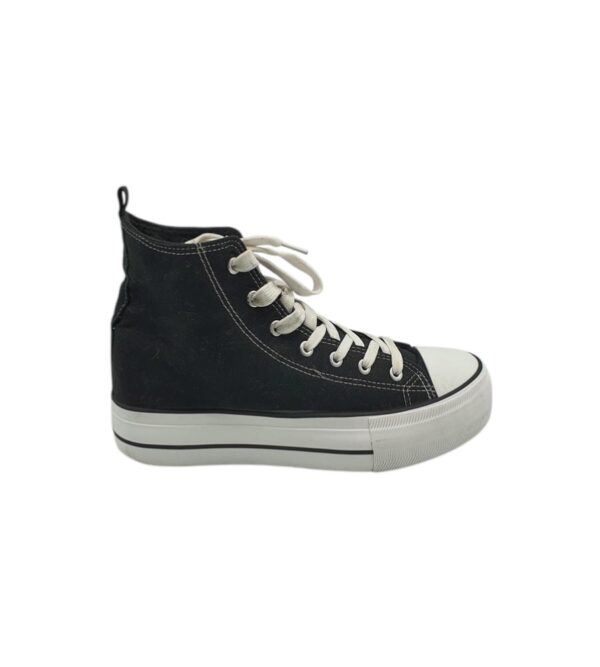 Tenisi dama 41, material textil, negru - imagine 1