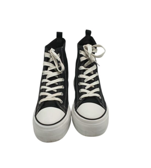 Tenisi dama 41, material textil, negru - imagine 3