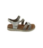 Sandale dama Rieker 39, imitatie de piele, gri