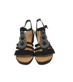 Sandale dama Lilley 40, material textil, negru - imagine 3