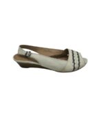 Sandale dama Footglove 42, imitatie de piele, alb