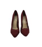 Pantofi dama New Feel 40, material textil, visiniu - imagine 3