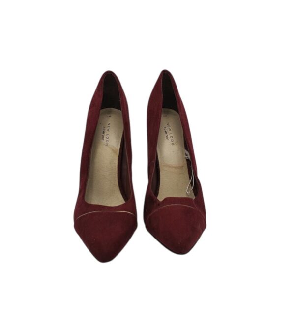 Pantofi dama New Feel 40, material textil, visiniu - imagine 3