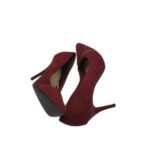 Pantofi dama New Feel 40, material textil, visiniu - imagine 4