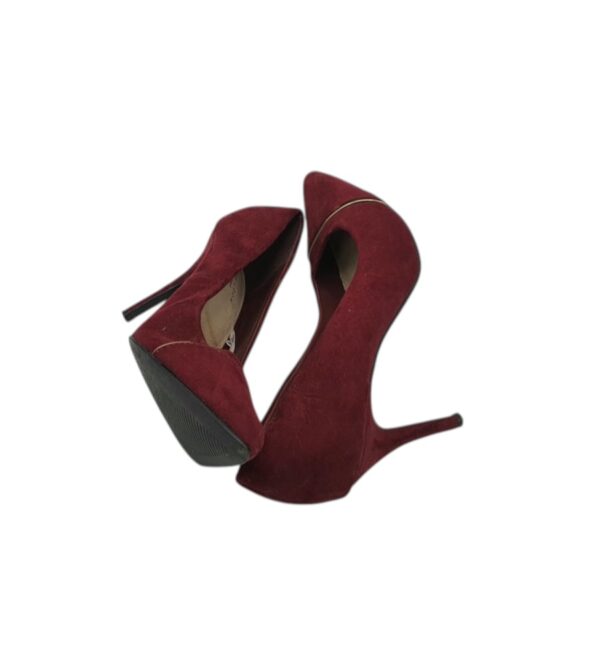 Pantofi dama New Feel 40, material textil, visiniu - imagine 4