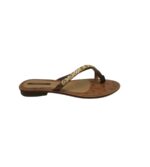 Saboti dama Grendha 41, material textil, imitatie de piele, maro