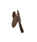 Saboti dama Grendha 41, material textil, imitatie de piele, maro - imagine 4