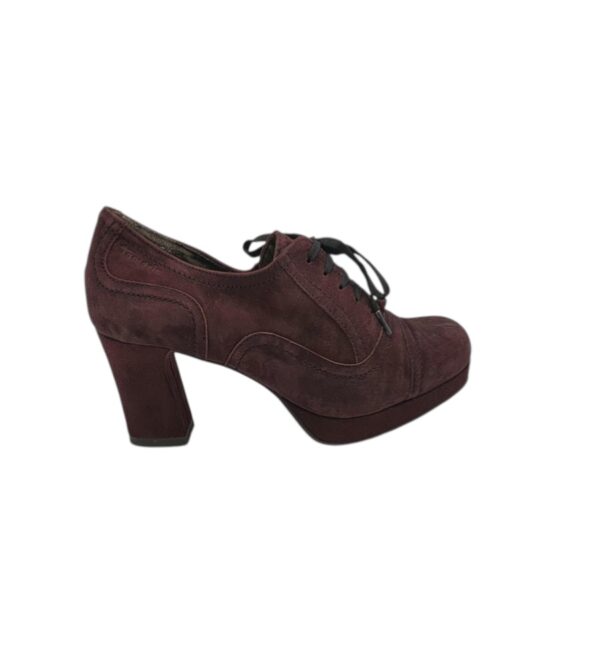 Pantofi dama Tamaris 38, piele intoarsa, maro - imagine 1