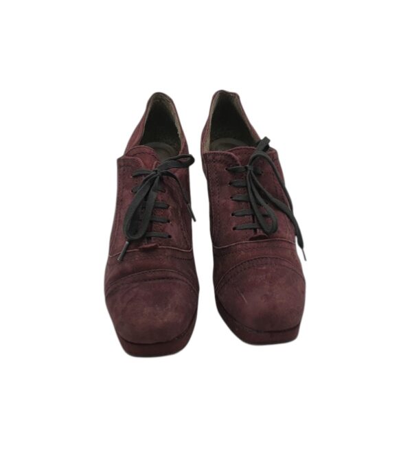 Pantofi dama Tamaris 38, piele intoarsa, maro - imagine 3