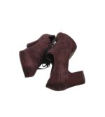 Pantofi dama Tamaris 38, piele intoarsa, maro - imagine 4