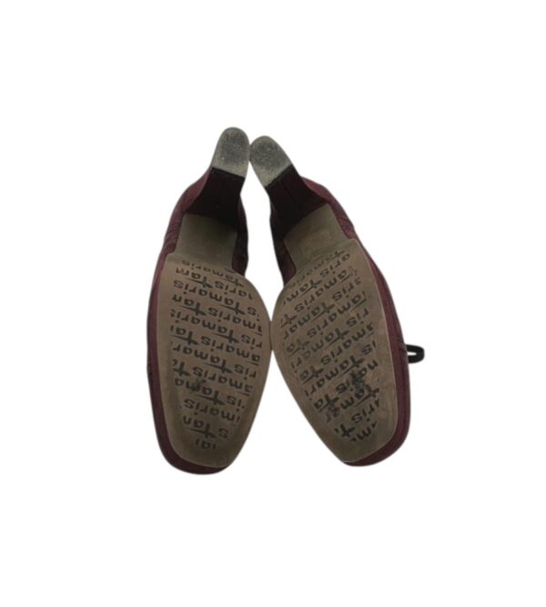 Pantofi dama Tamaris 38, piele intoarsa, maro - imagine 5