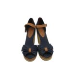 Sandale dama Tommy Hilfiger 37, material textil, bleumarin - imagine 3