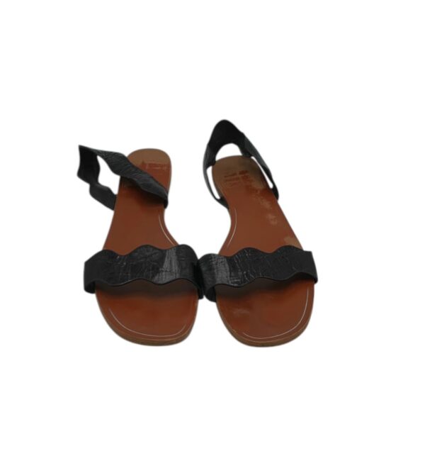 Sandale dama Zara 41, imitatie de piele, negru - imagine 3