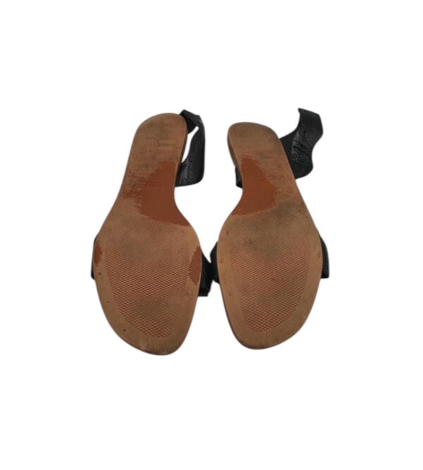 Sandale dama Zara 41, imitatie de piele, negru - imagine 5