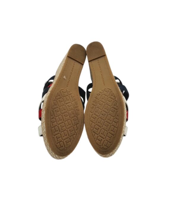 Sandale dama  Tommy Hilfiger 36, material textil, negru rosu alb - imagine 5