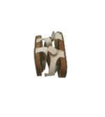 Sandale dama H&M 25, material textil, crem - imagine 4