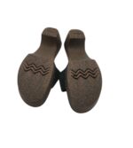 Saboti dama 38, piele intoarsa , negru - imagine 5