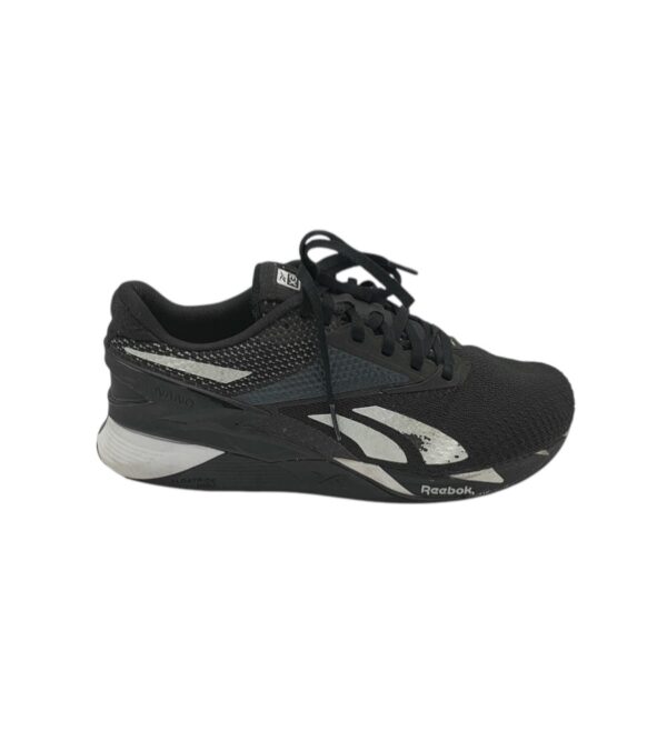 Adidasi barbati Reebok 42, material textil, alte materiale , negru alb - imagine 1
