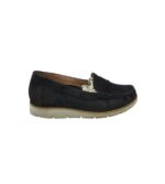 Mocasini dama Gabor 38, piele intoarsa , negru