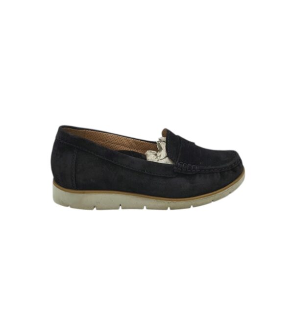 Mocasini dama  Gabor 38, piele intoarsa , negru - imagine 1