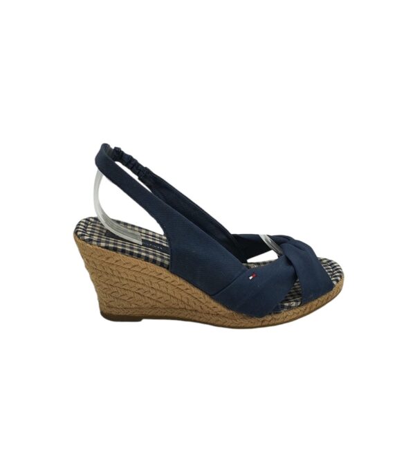 Sandale dama Tommy Hilfiger 41, material textil, bleumarin - imagine 1