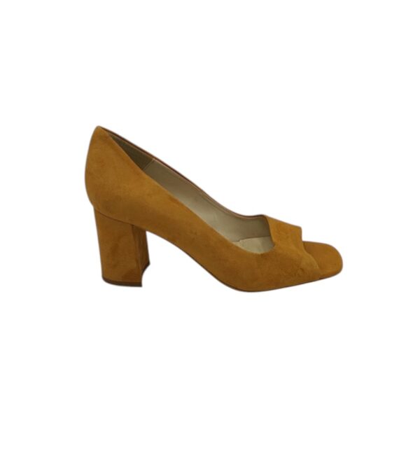 Pantofi dama Zara 38, material textil, maro - imagine 1