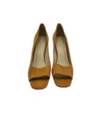 Pantofi dama Zara 38, material textil, maro - imagine 3