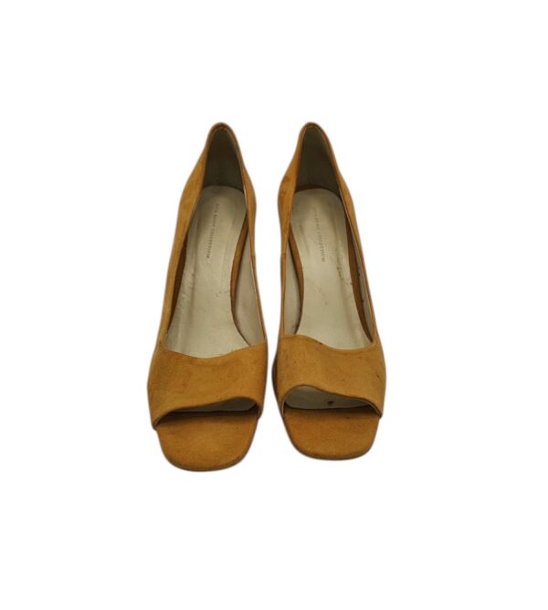 Pantofi dama Zara 38, material textil, maro - imagine 3