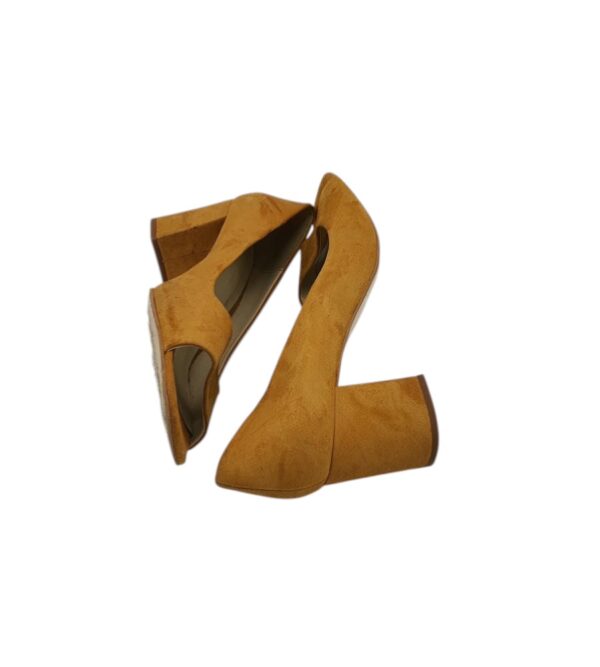 Pantofi dama Zara 38, material textil, maro - imagine 4