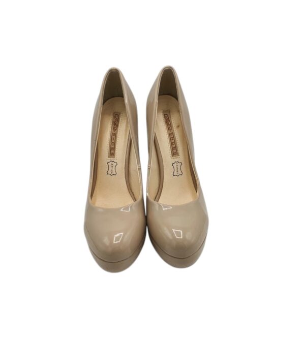Pantofi dama Buffalo 39, piele, nude - imagine 3