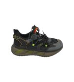 Adidasi barbati N/W, imitatie de piele, material textil, negru gri
