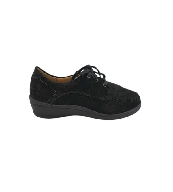 Pantofi dama Ganter 38, piele intoarsa , negru - imagine 1