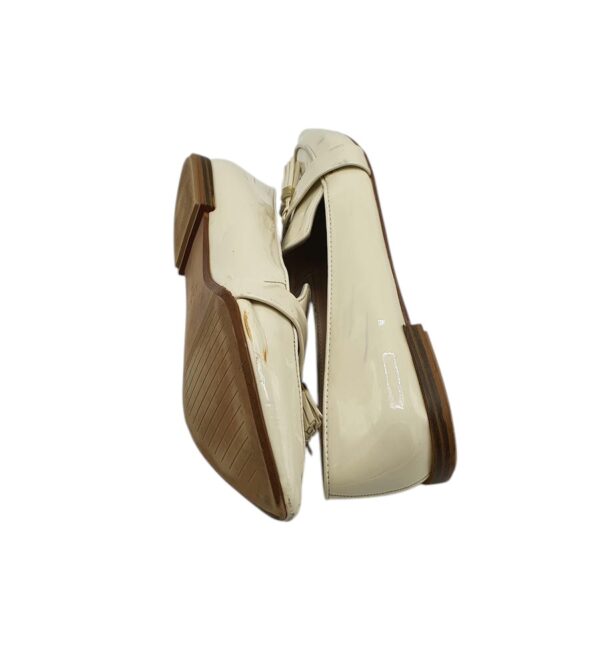 Balerini dama Zara 39, imitatie de piele,  crem - imagine 4