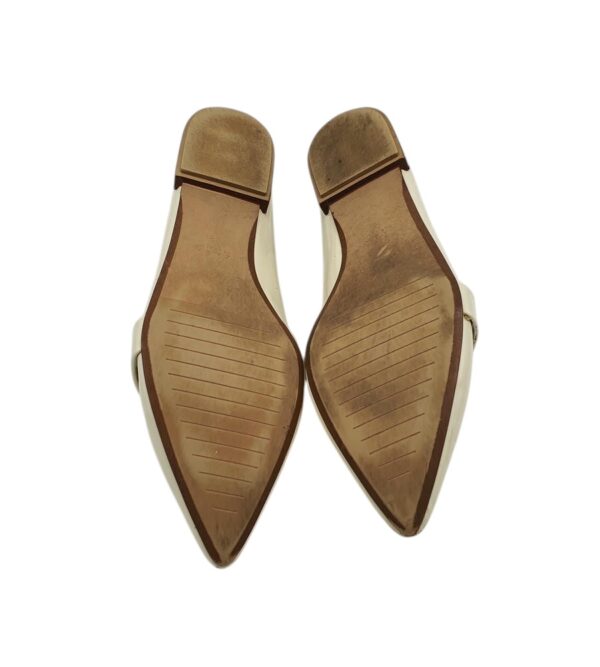 Balerini dama Zara 39, imitatie de piele,  crem - imagine 5