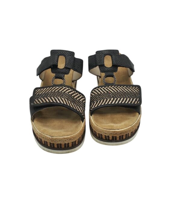 Saboti dama Rieker 41, imitatie de piele, negru - imagine 3