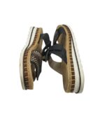 Saboti dama Rieker 41, imitatie de piele, negru - imagine 4