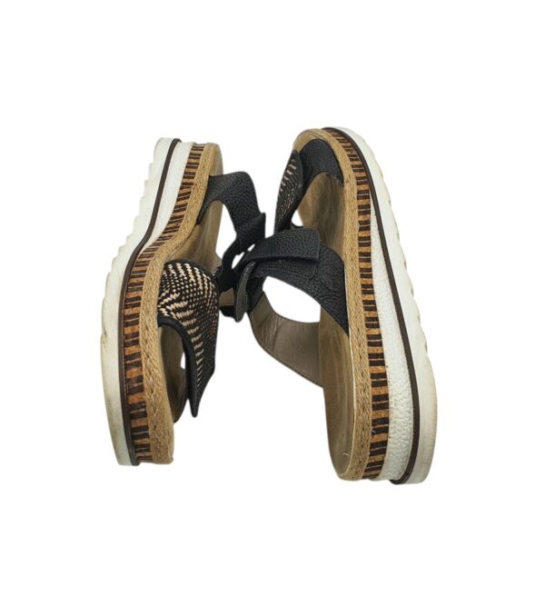 Saboti dama Rieker 41, imitatie de piele, negru - imagine 4