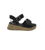 Sandale dama On YGO 38, imitatie de piele, negru
