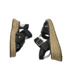 Sandale dama On YGO 38, imitatie de piele, negru - imagine 4