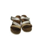 Saboti dama Biolife 36, imitatie de piele, gri auriu - imagine 3