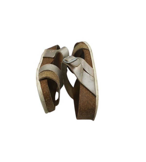 Saboti dama Biolife 36, imitatie de piele, gri auriu - imagine 4
