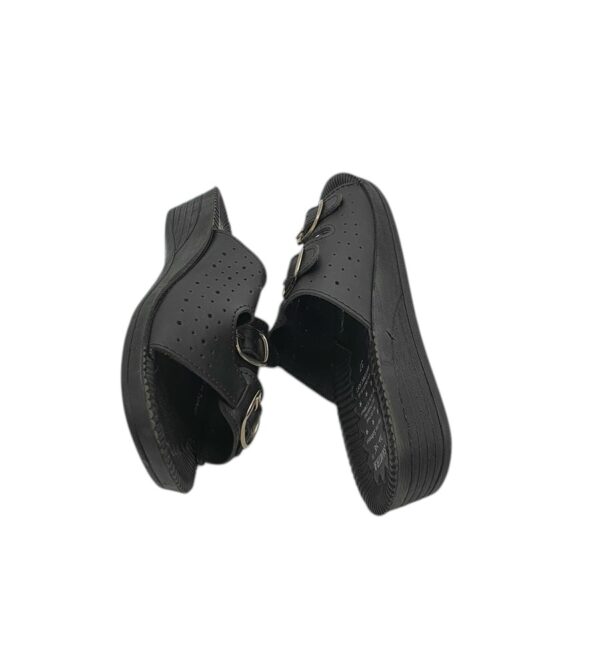Saboti dama Samira 37, imitatie de piele, negru - imagine 4
