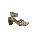 Sandale dama Indigo 39, imitatie de piele, crem