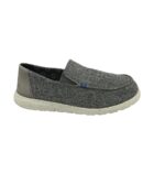 Mocasini barbati Venice 44, material textil, gri