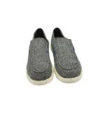 Mocasini barbati Venice 44, material textil, gri - imagine 3